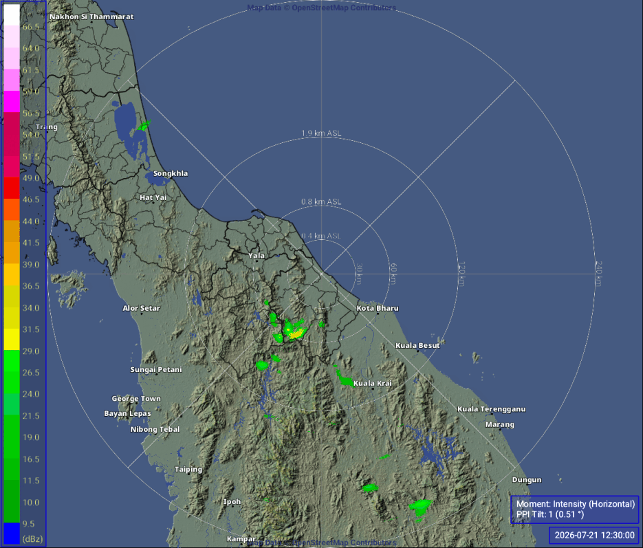 ภาพเรดาร์ฝนนราธิวาส ล่าสุด วันนี้ เรดาร์นราธิวาส.