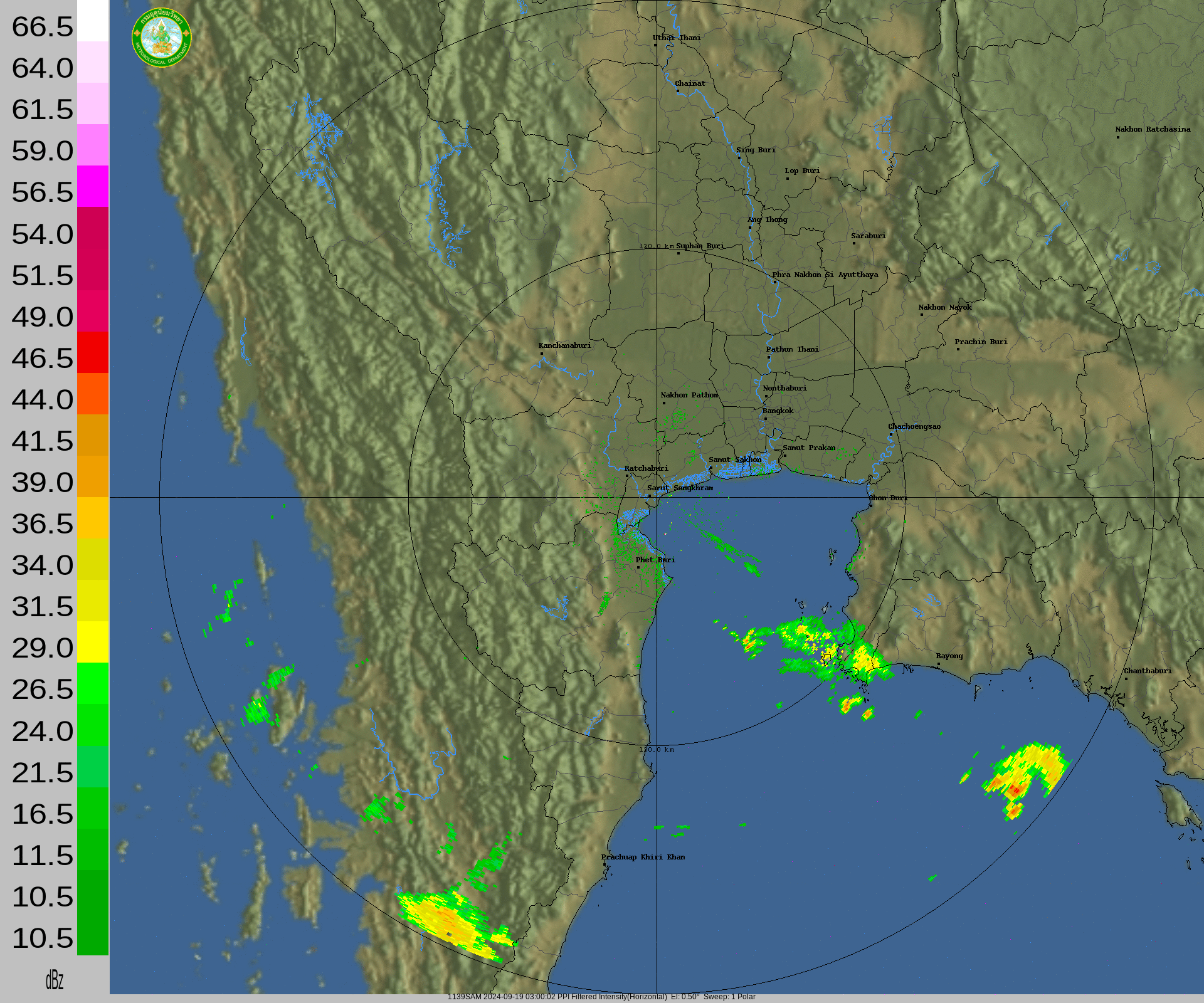 ภาพเรดาร์ฝน สมุทรสงคราม ล่าสุด วันนี้ เรดาร์ กทม.