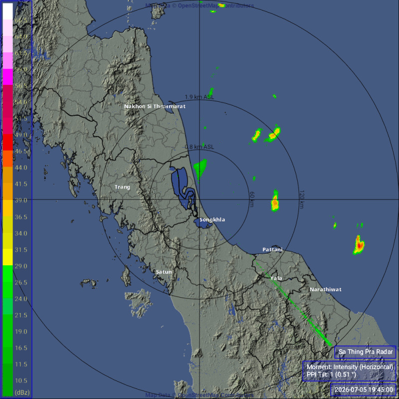 ภาพเรดาร์ฝน สทิงพระ ล่าสุด วันนี้ เรดาร์ สทิงพระ.